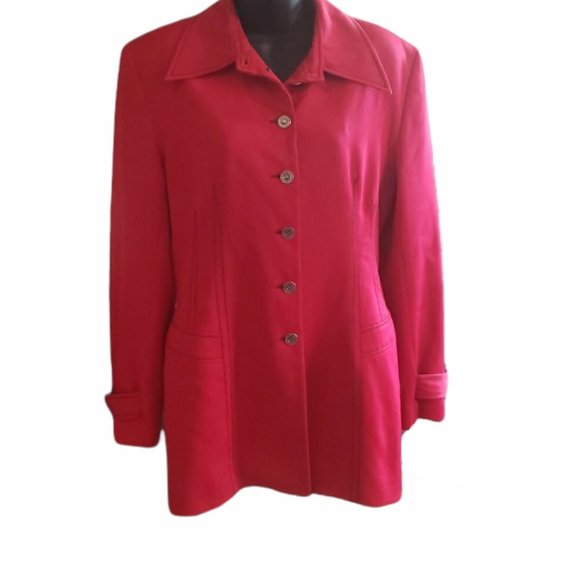 Entre Deux Mode Red Light weight Jacket Size 8 - Picture 1 of 9